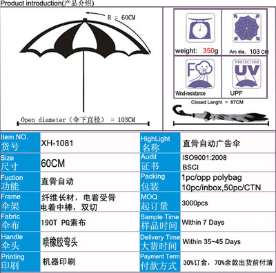 撐起商務與時尚 廈門新鴻雨具的雙層直骨雨傘與廣告傘定制體驗